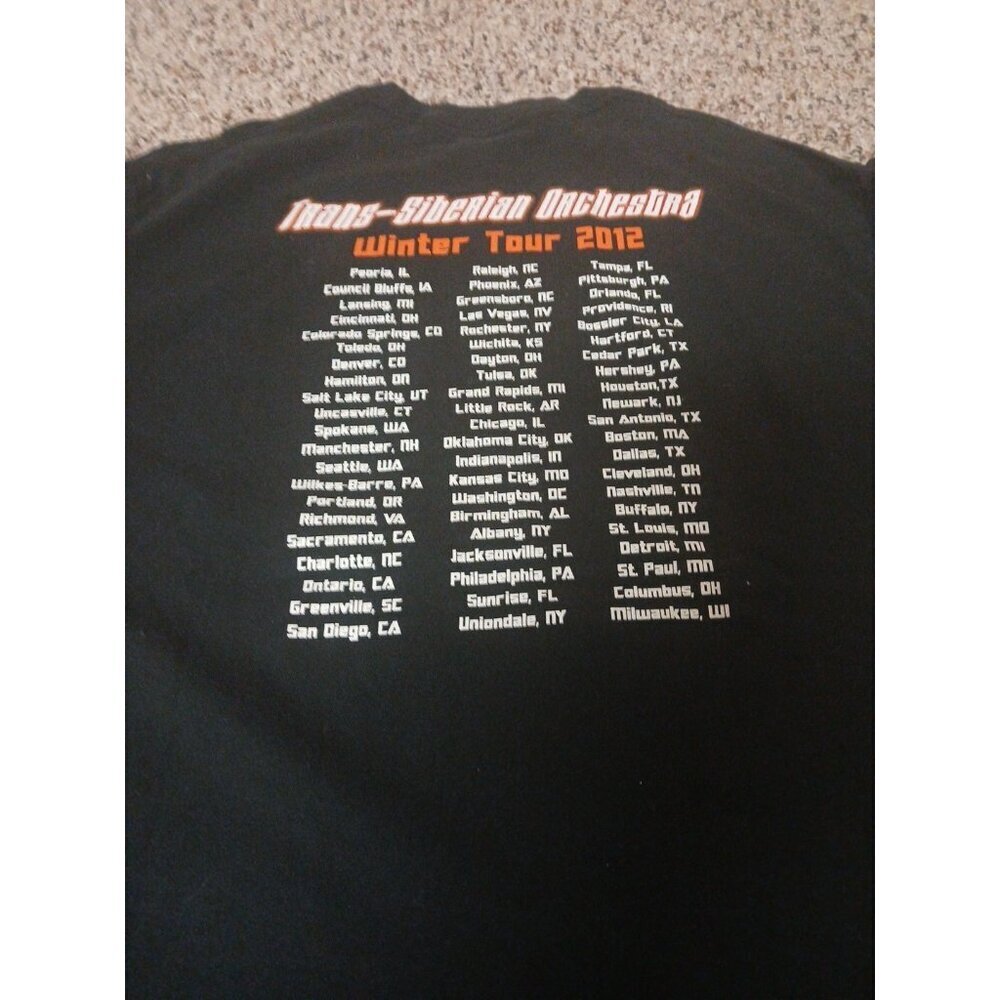 TRANS-SIBERIAN ORCHESTRA The Lost Christmas Eve 2012 Tour T-shirt Tee Sz Xl - Picture 2 of 11